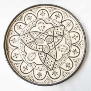 Plato XL de Cerámica Negro - Colección Fez