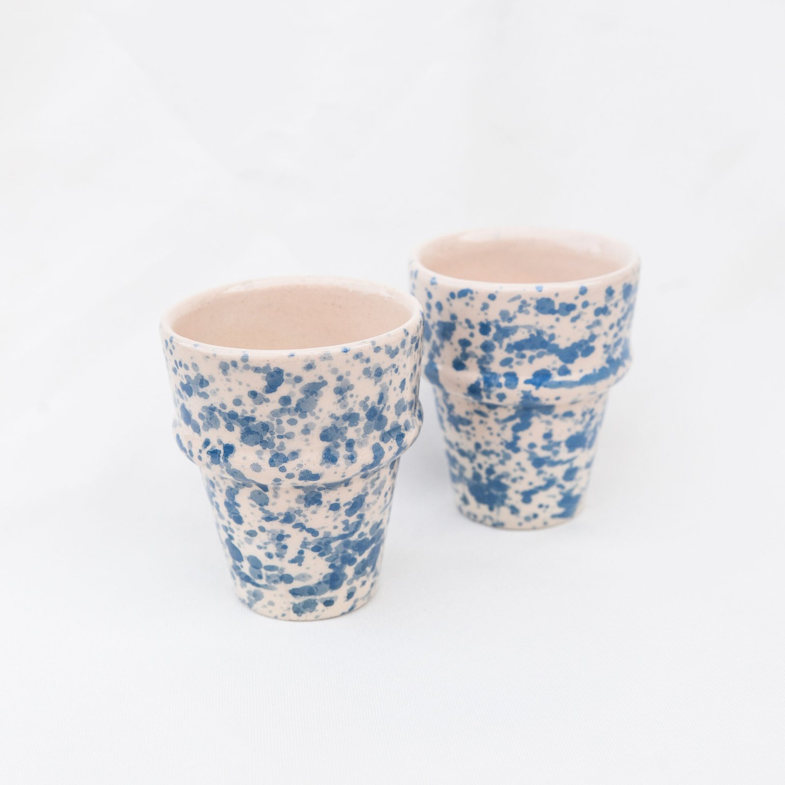 2 Tazas Mini Café Granito Azul - Colección Marrakech
