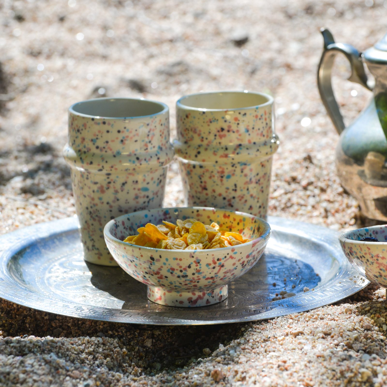 Bowl Mediano de Cerámica Granito Multicolor - Colección Tetuán - Image 3