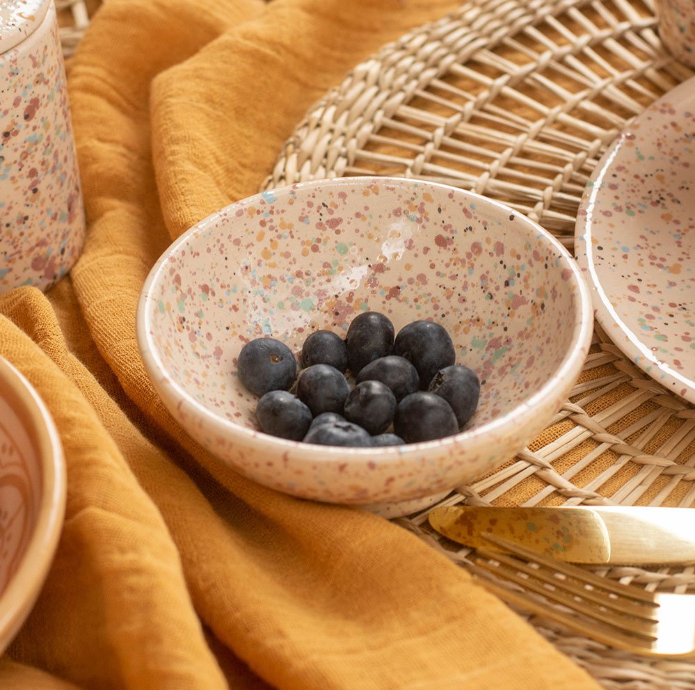 Bowl Mediano de Cerámica Granito Multicolor - Colección Tetuán