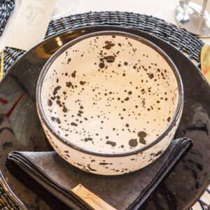 Bowl Recto Grande / Ensaladera Granito Negro - Colección Meknes