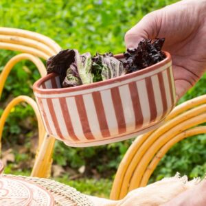 Ensaladera-Recta-Rayada-Terra.jpg Bowl Recto Mediano / Ensaladera - Colección Zellig Recto