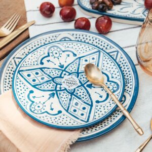 Plato Grande Azul - Colección Marrakech