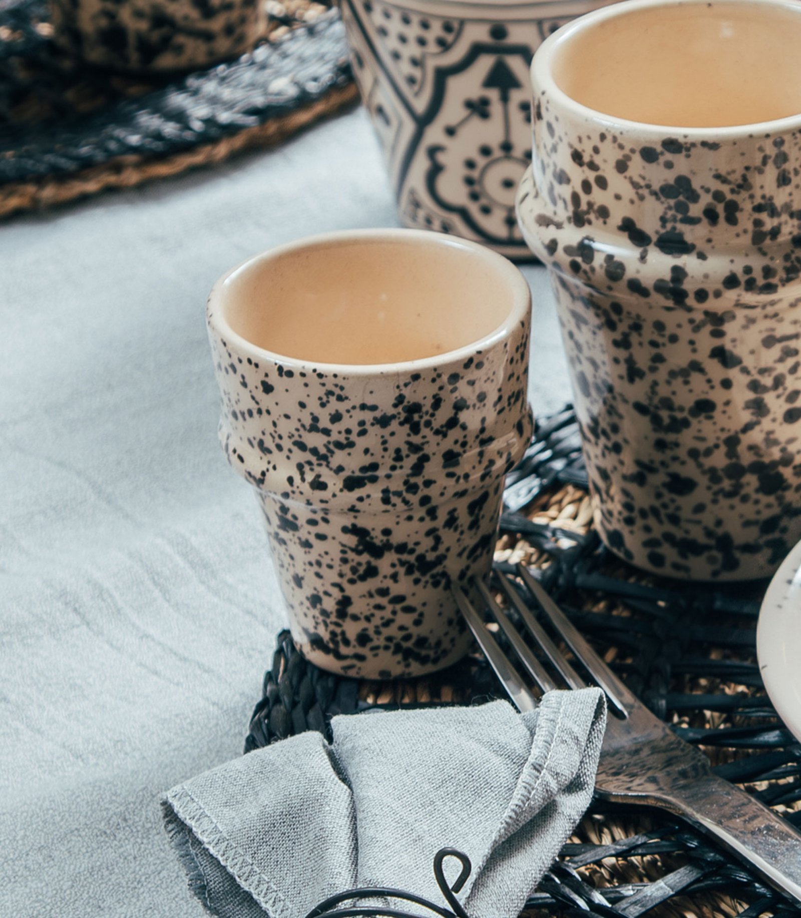 2 Tazas Mini Café Granito Negro - Colección Meknes - Image 2