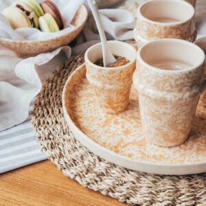 Plato XL de Cerámica Granito Arena - Colección Granito Sahara