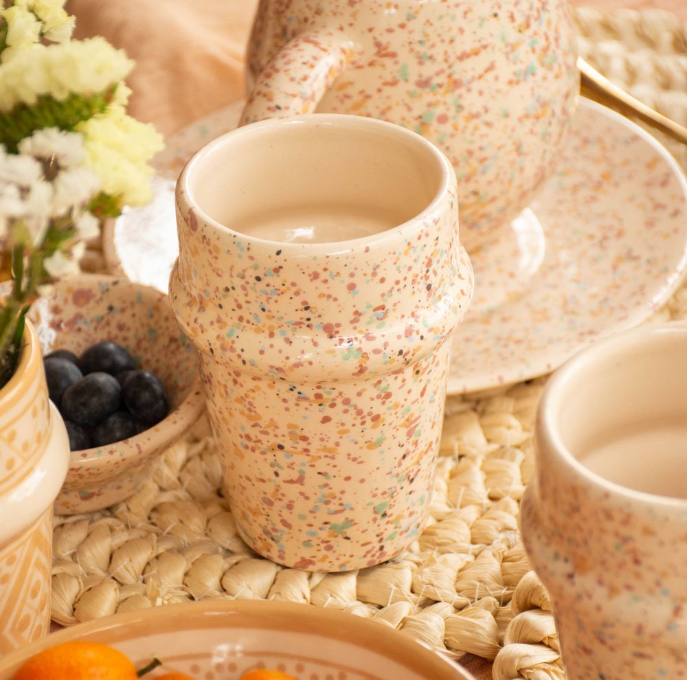 Vaso Tanit XL - Granito Multicolor - Serie Tetuán