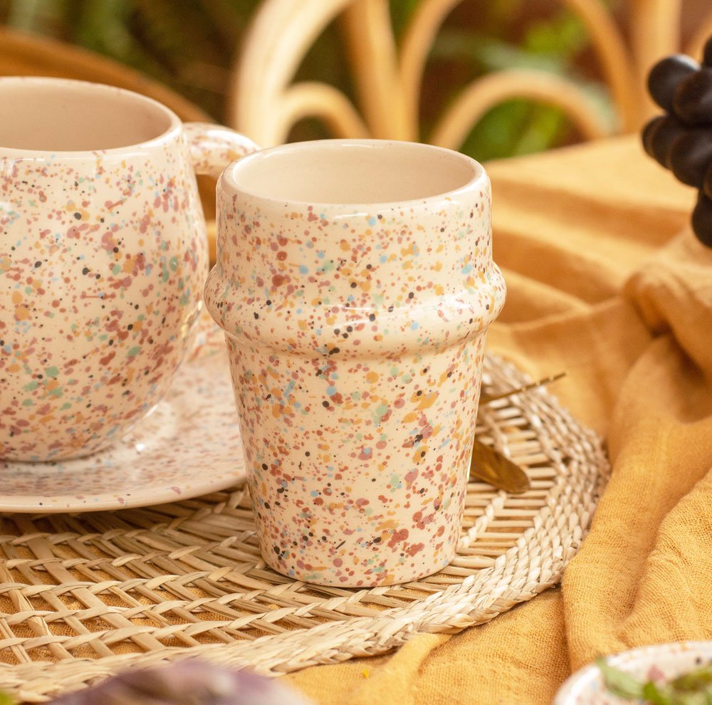 Taza / Vaso Granito Multicolor - Colección Tetuán