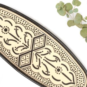 Bandeja Ovalada Tanit Negro - Colección Fez