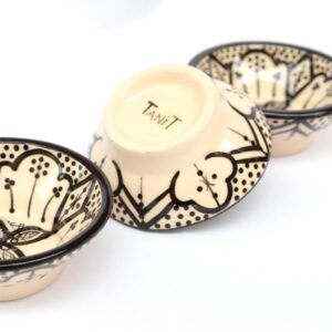 3 Mini Bowls de Cerámica Negro - Colección Fez