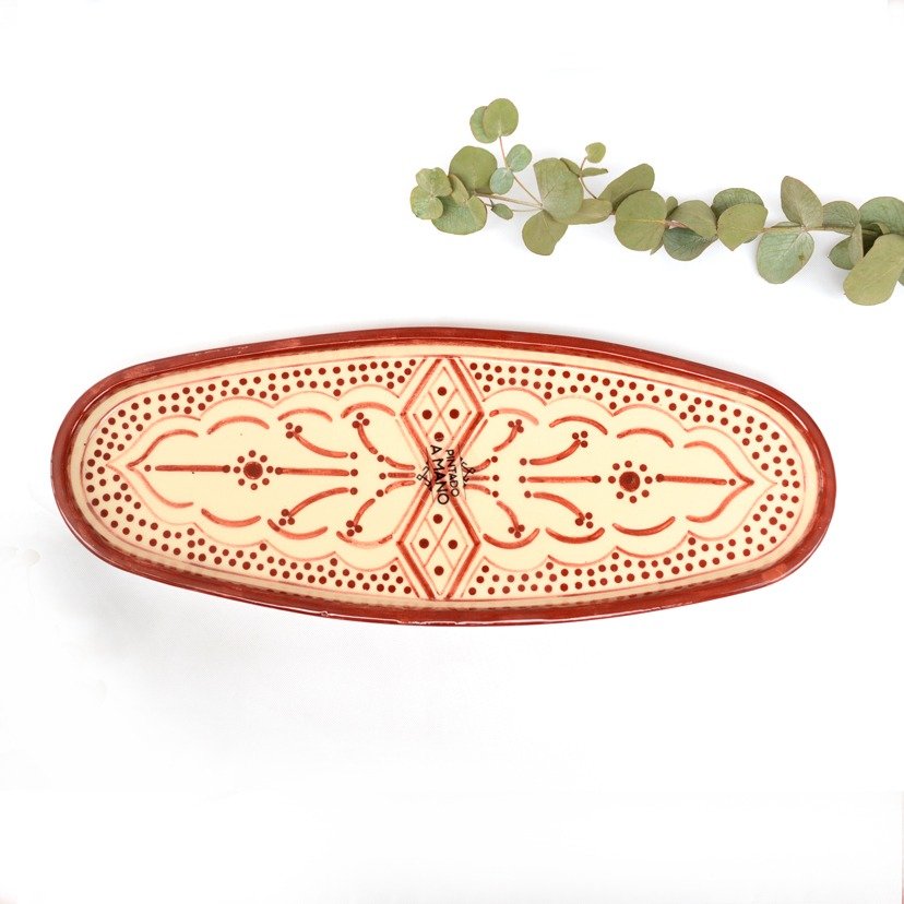 Bandeja Ovalada Tanit de Cerámica Terracota - Colección Zagora - Image 4