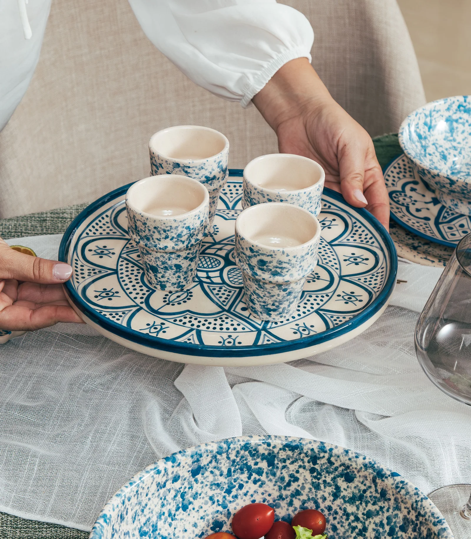 Plato XL Azul – Colección Marrakech - Image 2