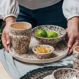 Plato XL Granito Negro – Colección Meknes