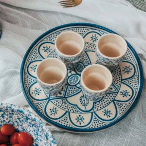 Plato XL Azul – Colección Marrakech