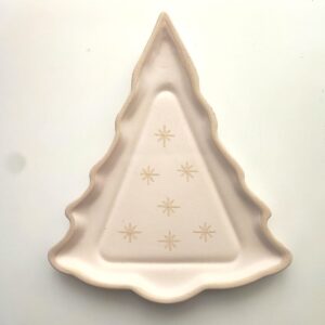 Plato Arbolito Estrellas Arena - Colección Navidad 2025