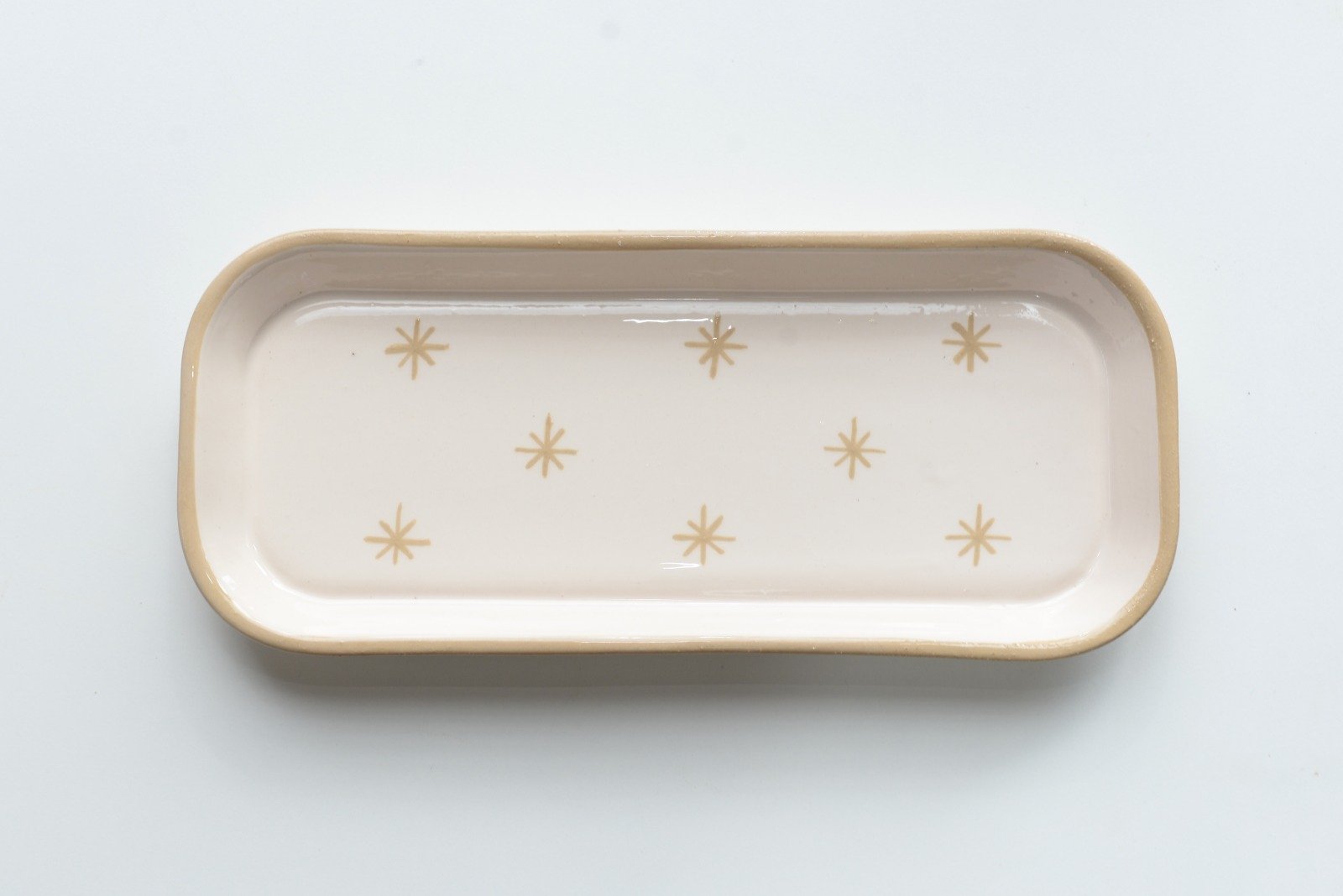 Bandeja Recta Estrellas Arena - Colección Navidad 2025