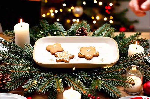 Bandeja Recta Estrellas Arena - Colección Navidad 2025 - Image 3