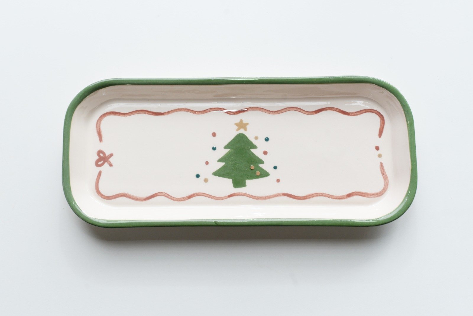 Bandeja Recta Pino Navideño - Colección Navidad 2025