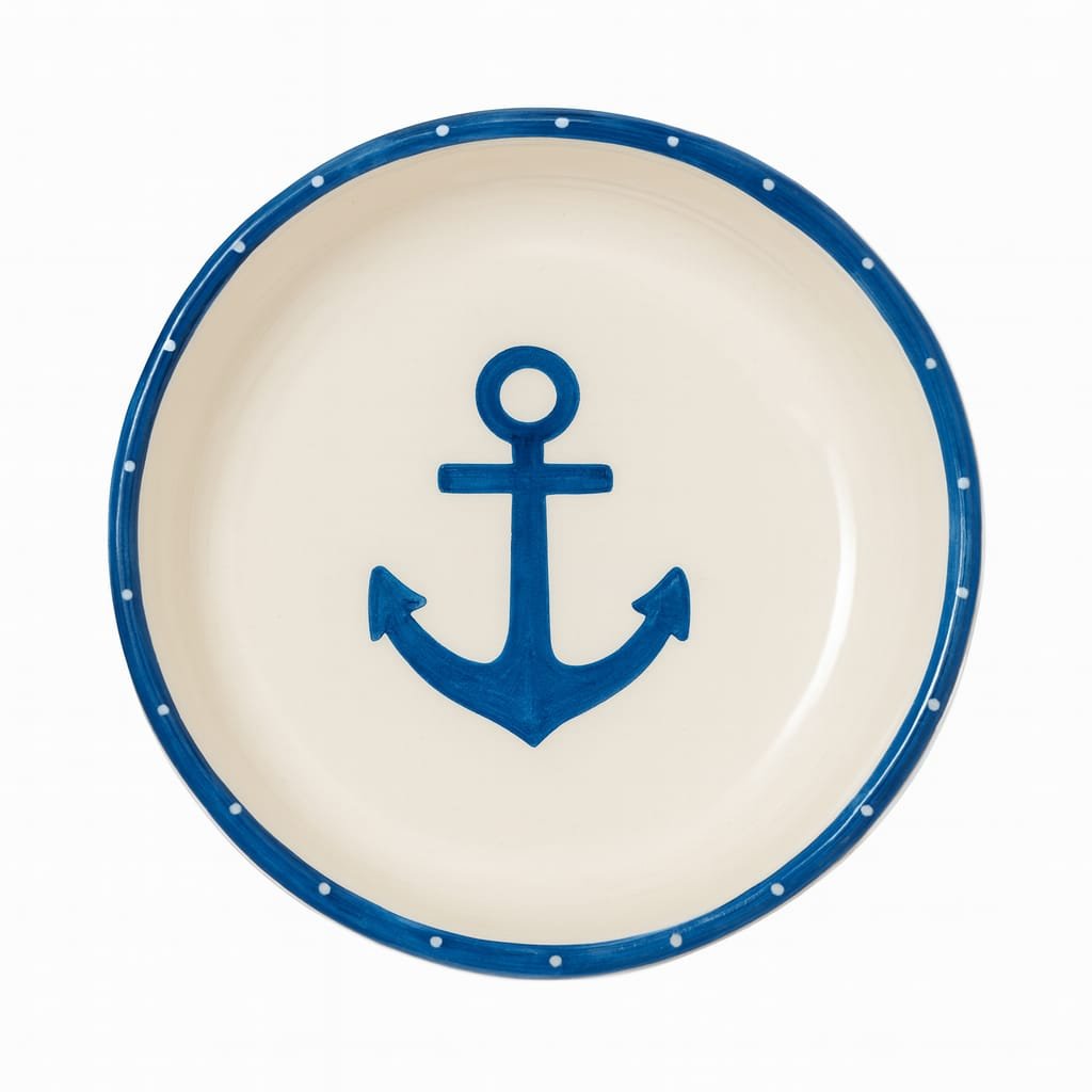 Plato de Pan Ancla Azul - Colección Mare