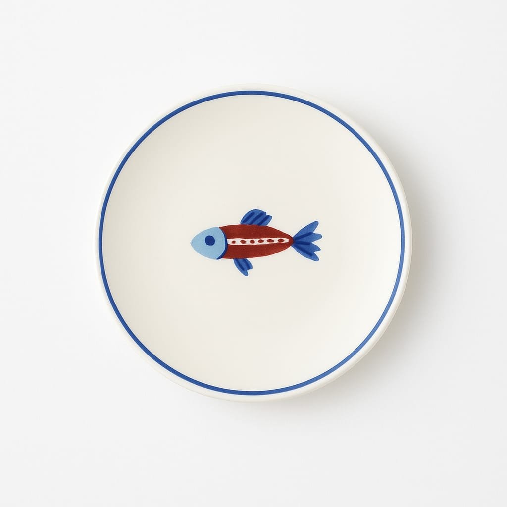 Plato Mediano Pez Rojo - Colección Mare