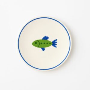 Plato Mediano Pez Verde - Colección Mare